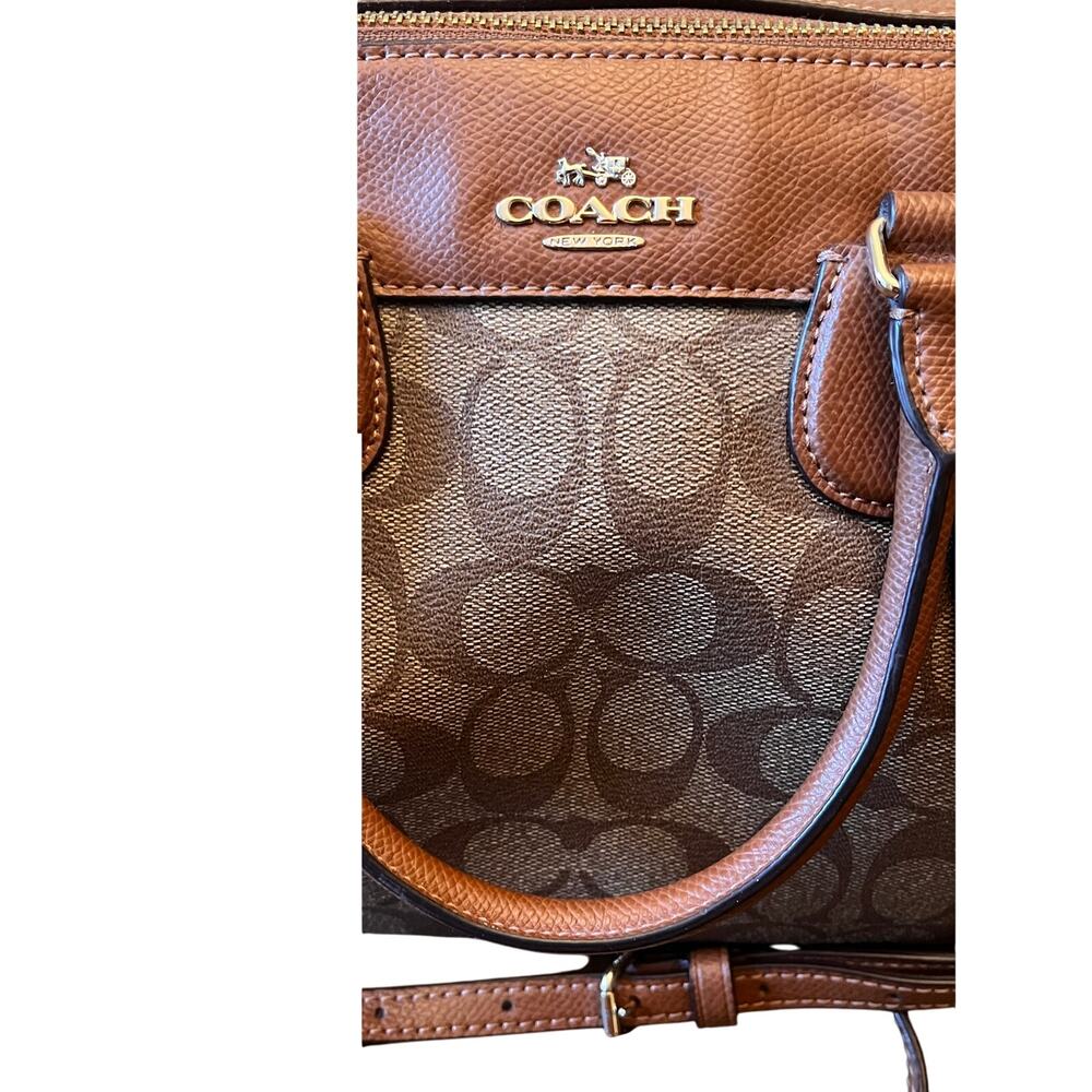 Coach Classic brown logo bag, satchel, shoulder bag, Authentic - Picture 3 of 6